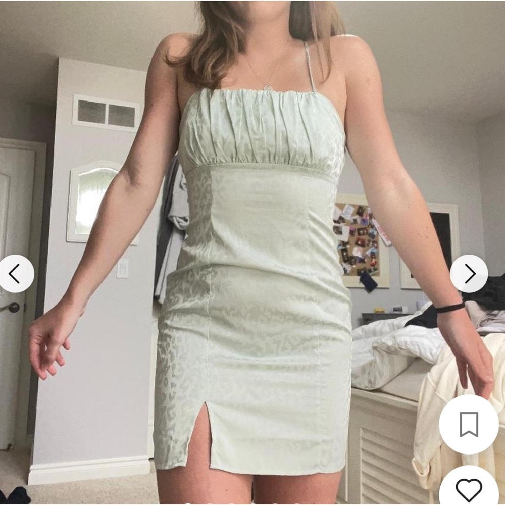 Leopard print mini dress